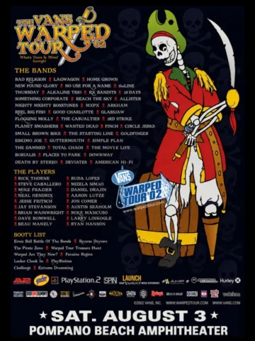 24 years ago today, we were back at the Pompano Beach Amphitheater for the Vans 