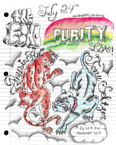 #purity LA 🌴💝 tomorrow @theechola 
dj set by @alexanderspit 
doors at 8:00p *
