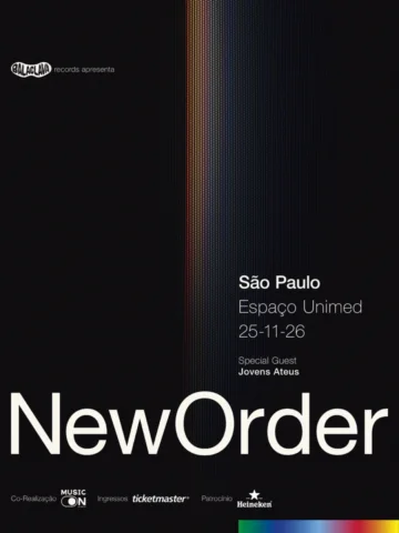 EDIT: SOLD OUT! 

New Order will perform in São Paulo, Brazil at Espaço Unimed o