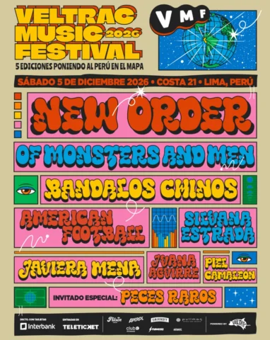 New Order will be performing at the Veltrac Music Festival in Lima, Peru on 5 De