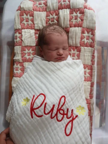 Ruby is here and decided to make her appearance into the world yesterday morning