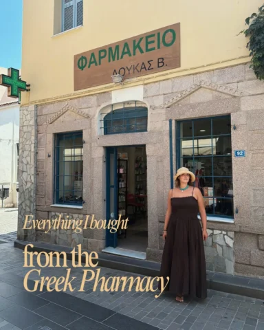 My Greek pharmacy haul! Save this for your trip to Greece!!! Comment “Greece” an