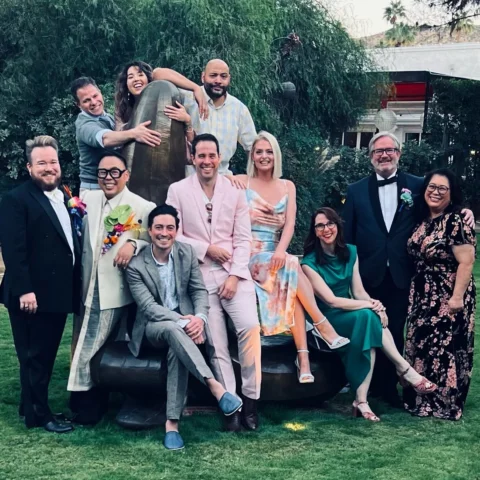 At our finest in Palm Springs posing with a giant 🍌 to celebrate the union of @