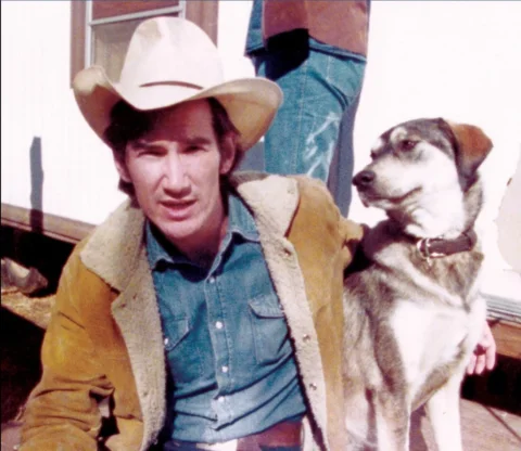Townes and Geraldine while filming Heartworn Highways
