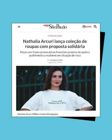 Eu nunca quis lançar uma marca de roupas.
Mas lançar uma ideia poderosa, que ves