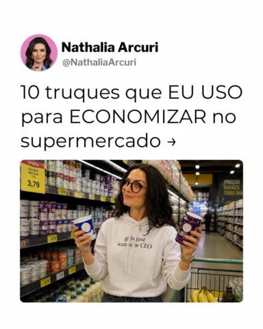 Comenta MERCADO que eu te mando a lista completa dos meus truques pra economizar
