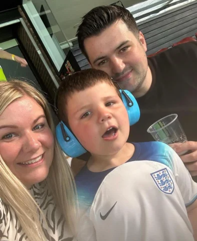 Ashton’s first football match , such a lucky little boy being able to walk out o
