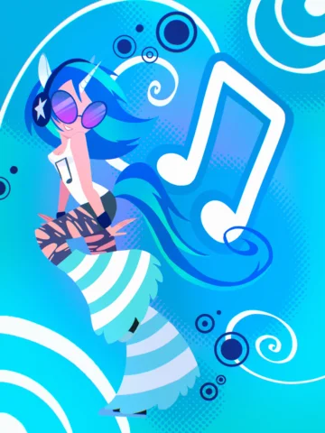 fun fact my most popular piece of mlp fanart is human vinyl i drew when i was 13