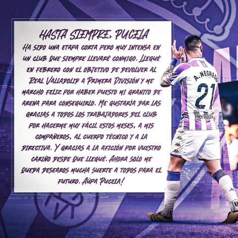 Hasta siempre @realvalladolid 💜🤍