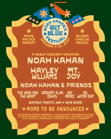 excited to join @noahkahanmusic at his @outofthebluefest in Riviera Cancun, Mexi