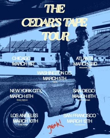 I’m bringing CEDAR’S TAPE to you. Tickets are live right now In my bio, go now o