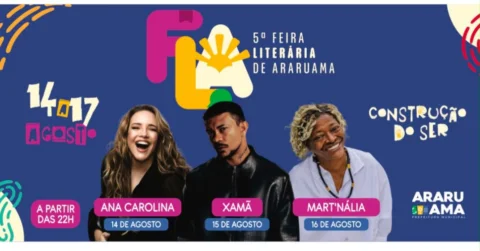 No dia 16 de agosto, Mart’nália sobe ao palco da 5ª edição da Feira Literária de