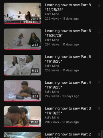 Personal channel where I’ve been mastering sewing , speech and health