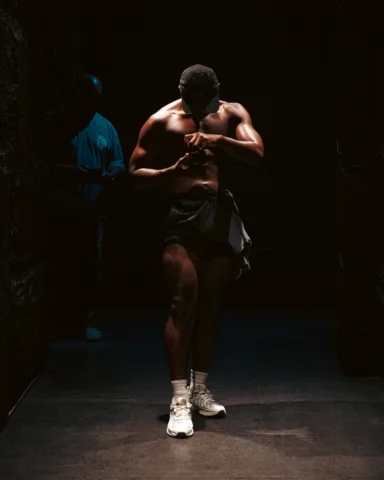 To weeks of not lifting weights but maintaining the physique through home body w