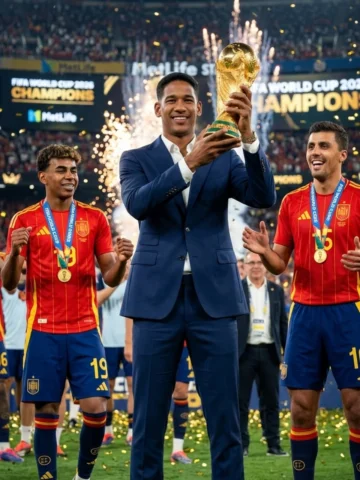 Campeones del mundo 🇪🇸🏆

Invejosos dirão que é IA KKKKKK

#espanha #worldcup 