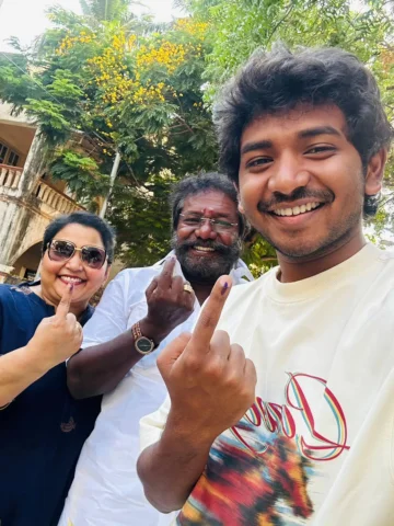“With hearts full of hope and fingers marked with duty 🇮🇳✨ #WeVoted”