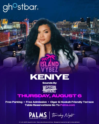 UP NEXT:  TONIGHT
🌴ISLAND VYBEZ🌴
@partyatpalms inside @ghostbarlv 

🌺EVERY FI