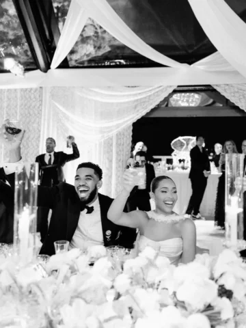 A hugh congratulations to @jordynwoods and @karltowns on their nuptials .. what 