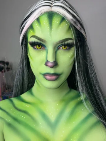 Green Avatar 💚 Fully Painted using all @MakeupAMurder COD Liquid Eyeshadow as t