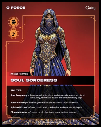 Where emotion meets magic. ✨

Meet Khatija Rahman — The Soul Sorceress,
casting 