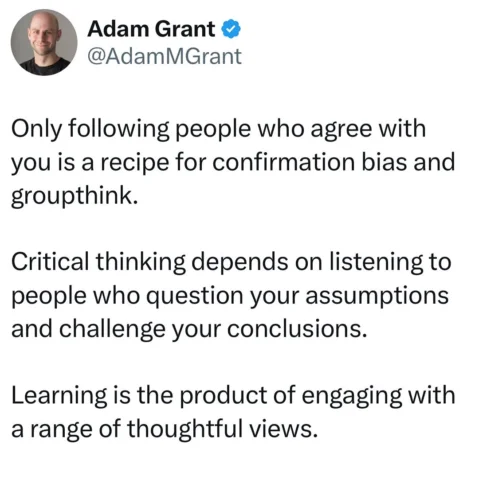 Who are your favorite people to follow because they challenge you to think again