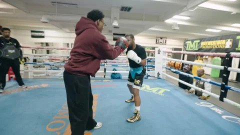 Keeping it in the family, it’s in the blood…. Working with Roger Mayweather son!