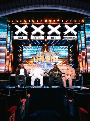 I brought @aitch @deji and @angryginge13 down to the Britain’s Got Talent set to