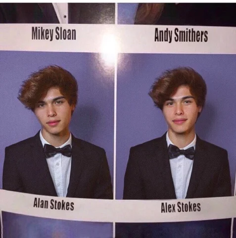 I took yearbook photos for my twin when he was sick 😂