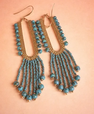 I love anything turquoise.  These will be in my next collection.  #beadedjewelry