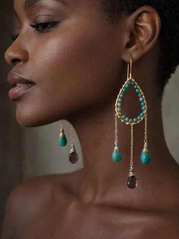 Happy Sunday! These turquoise and topaz drops are still available and remember e