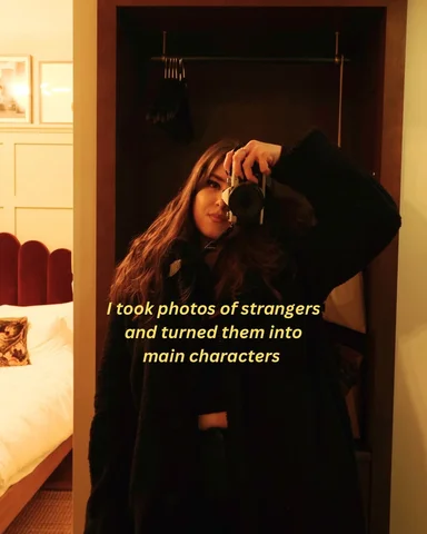 i took photos of strangers and turned them into main characters.