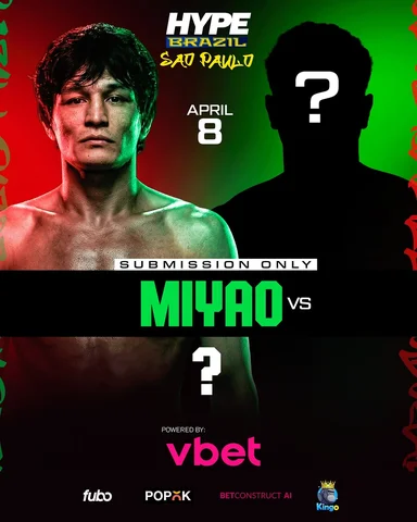 🔥 Joao Miyao vs ?

Who would you like to see as his opponent? 🥊

📍 São Paulo,
