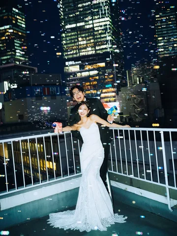 前撮りのお写真👰‍♀️

今回は夜の渋谷のお写真たちを。

夫こまちゃんが代表を務めるラブグラフが入っているビルが見える場所での撮影。

カメラはラブグラファ