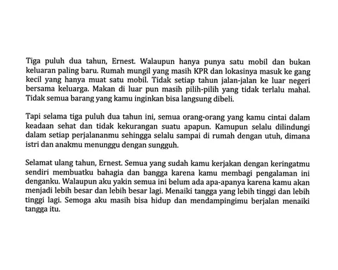 Lagi beres-beres folder lama, nemu surat selamat ulang tahun dari @meiranastasia