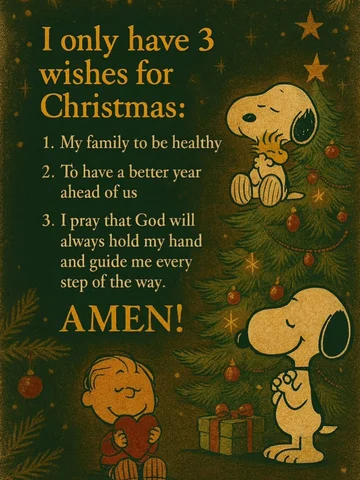 3 wishes for Christmas. Amen 🙏 
- If you love Snoopy, please visit Snoopy store