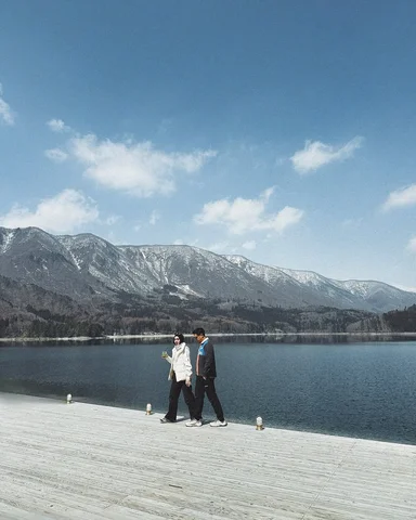 Romanticizing slow mornings with matcha and coffee at Lake Aoki, Hakuba~