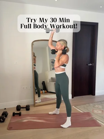 💪🏻If I had 30 mins for a workout @ home this is what I'd do! Just 2 dumbbells 