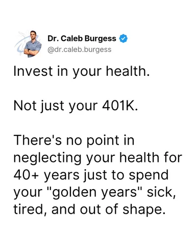 Too many people fall into this trap 

And I see it all the time as a physical th