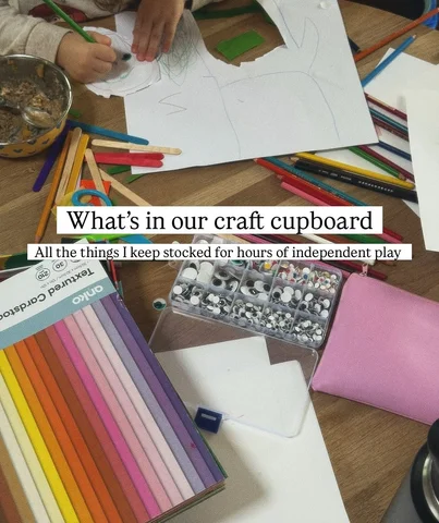 All three of my kids are very into craft and I think a lot of it was just exposu