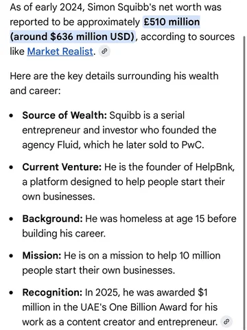 I am now worth £510m according to Google. Don’t believe everything you read.

Be