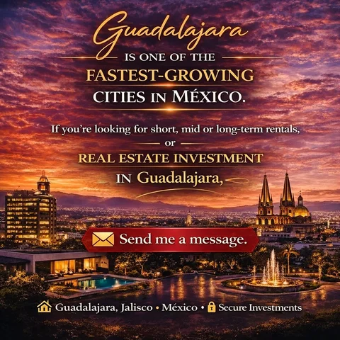 Real estate opportunities in Guadalajara.
Buy • Sell • Rent • Invest
Send me a m