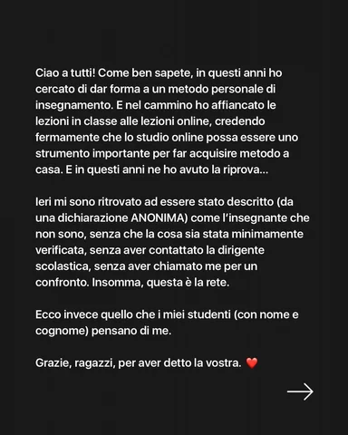 Sono stato dipinto (da una dichiarazione anonima) come l’insegnante che non sono
