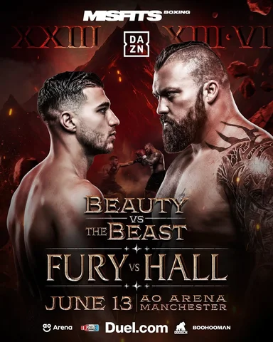 𝐁𝐄𝐀𝐔𝐓𝐘 🆚𝐓𝐇𝐄 𝐁𝐄𝐀𝐒𝐓
 
Tommy Fury takes on Eddie Hall on June 13th a