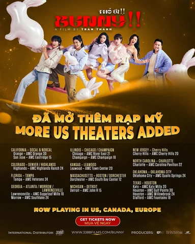 THỎ ƠI đã mở thêm suất chiếu trên rạp Mỹ!!!!