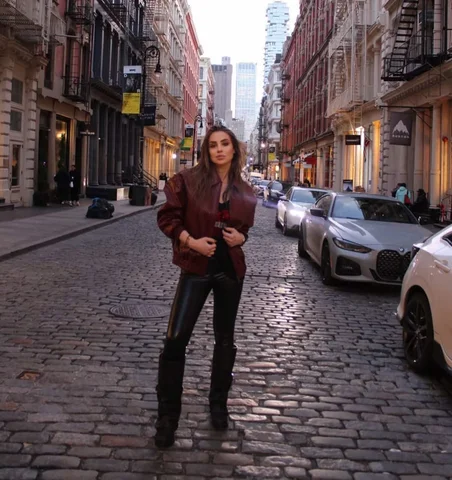 Just another day turning sidewalks into runways in NYC.

Jacket @lioness_officia