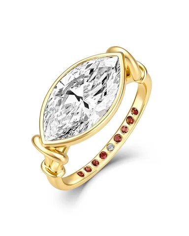 EP.205
Custom Engagement Ring featuring a knot detail on a bezel setting symboli
