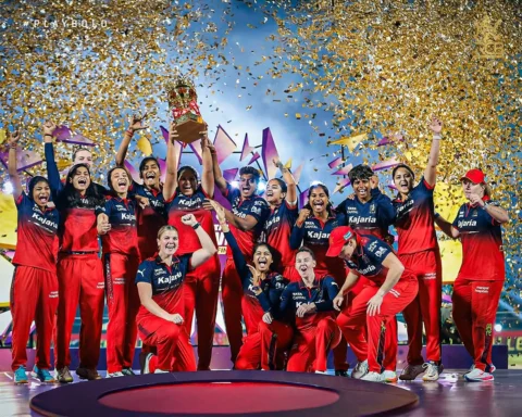 Champions again 🏆⭐️⭐️. Keeping the rcb flag flying high and something that each