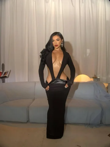 @FashionNova - Eyes On Me Cut Out Maxi Dress