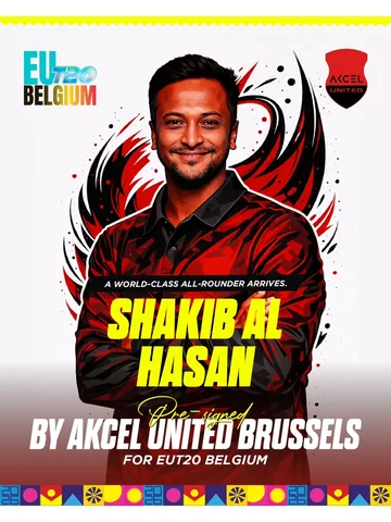 World-class. Proven. Pure T20 menace. 
AKCEL United Brussels proudly lock in Sha