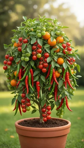 How to grow tomatoes chili and orange #viralreels #banana #reel #gardening #love